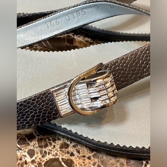 Gucci Black and Silver Women's Sandals - Picture 7 of 10